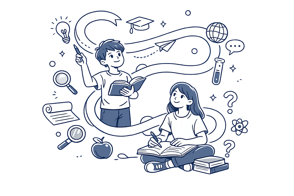 Ученики за учёбой